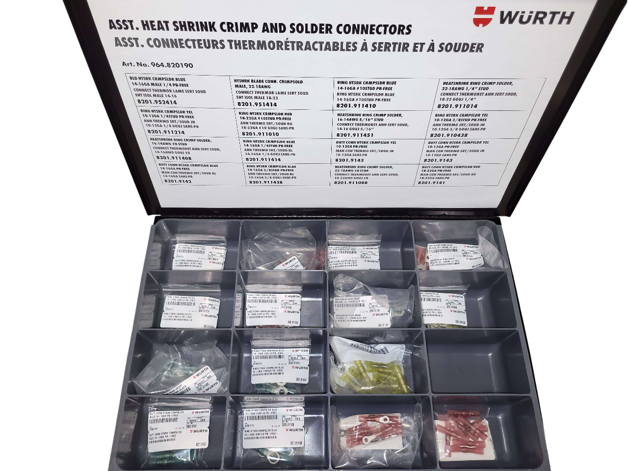 HEAT SHRINK CRIMP/SOLDER CONN SET 150PCS